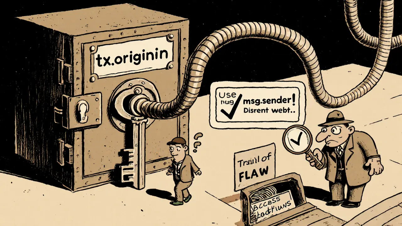 Cartoon villain using a fake key to access a secure vault due to poor access control