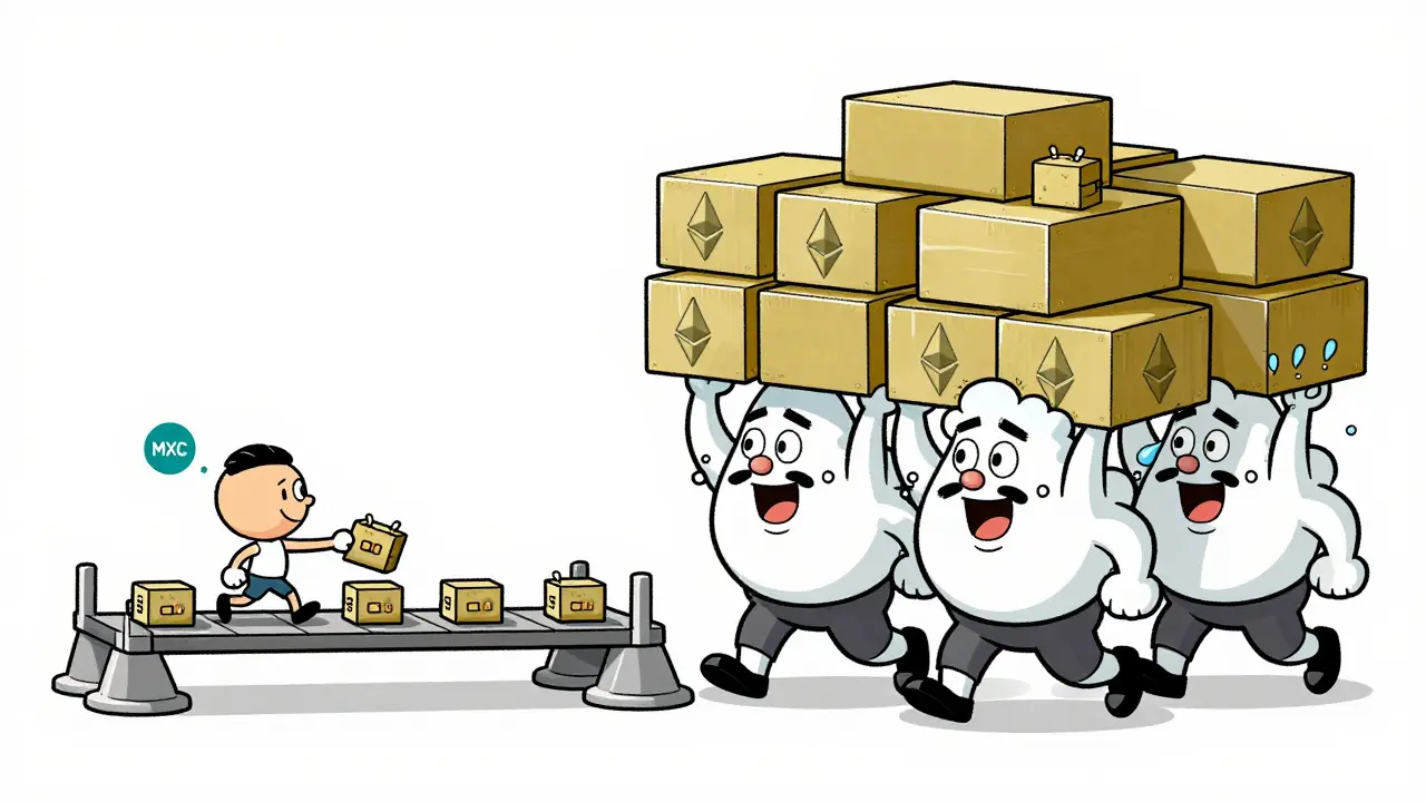 Vintage cartoon comparing efficient IoT data transfer