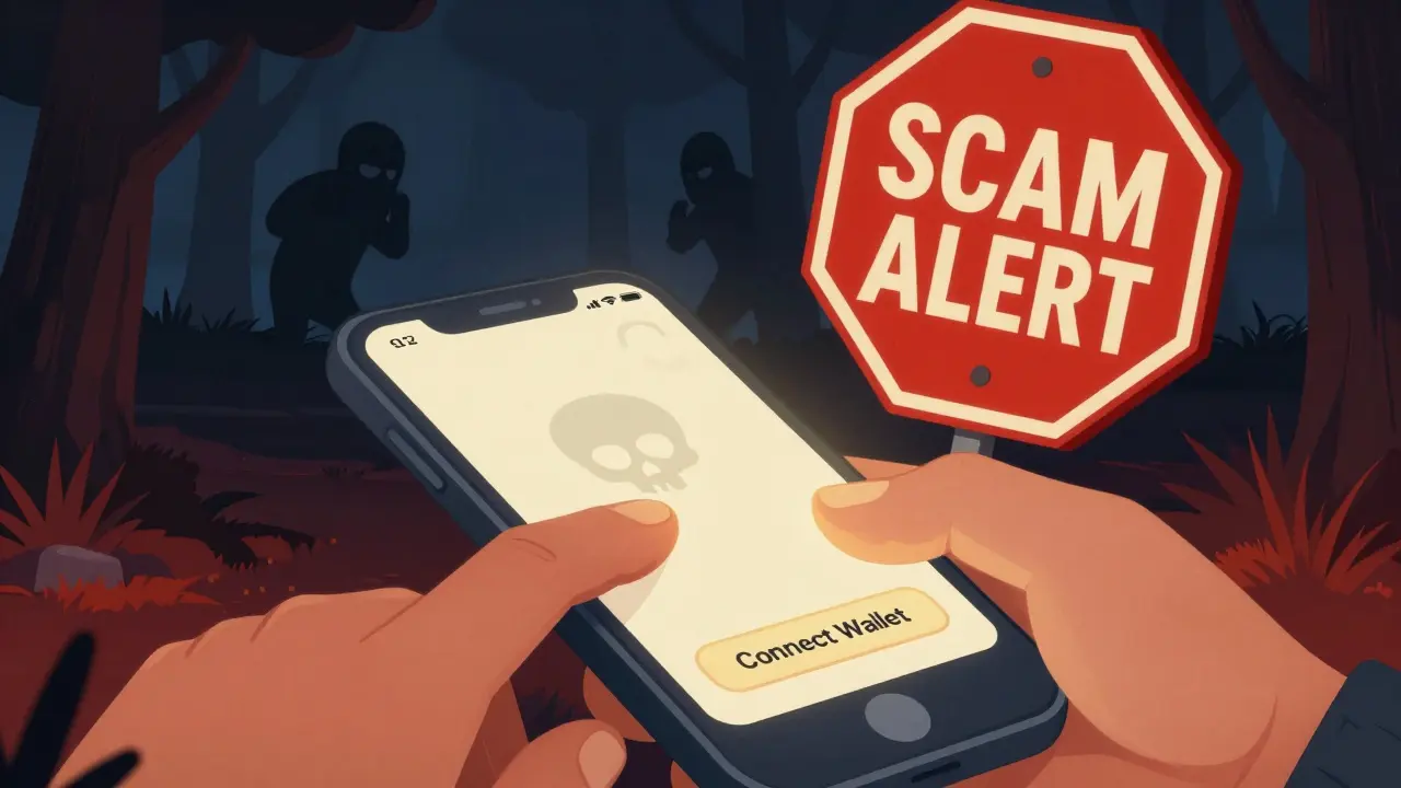 Warning against fake wallet connection scams