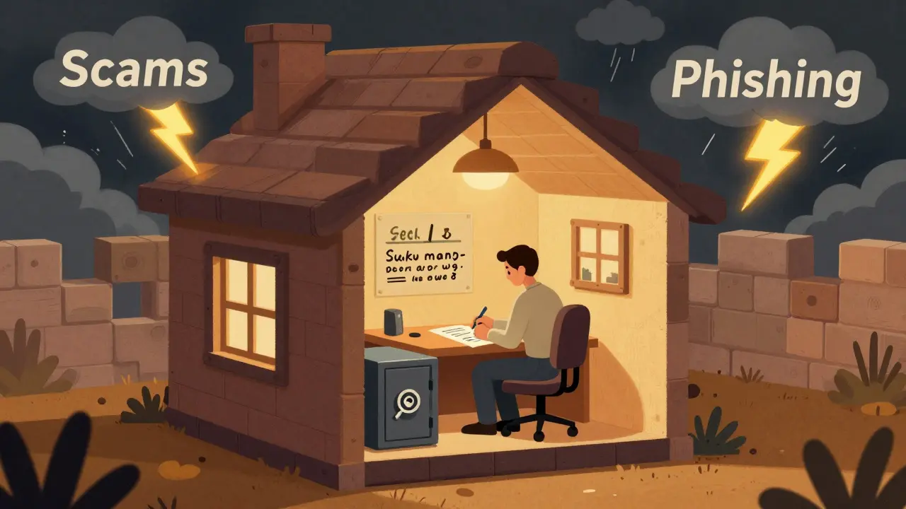 Secure digital home protecting assets from online scams