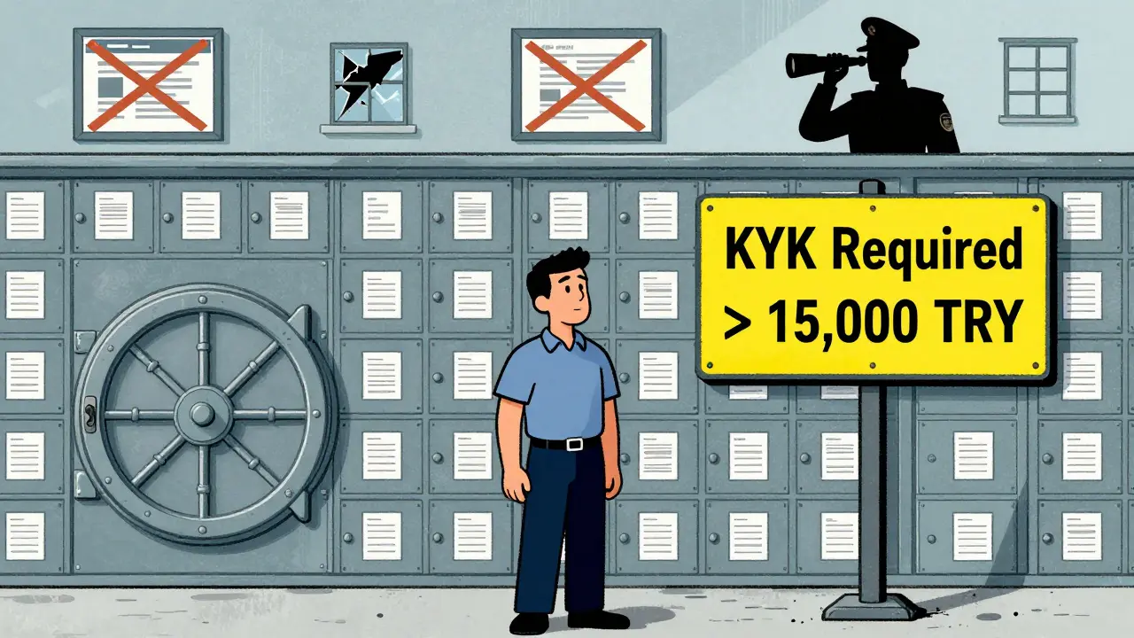 Illustration of strict KYC rules and blocked exchanges in Turkey
