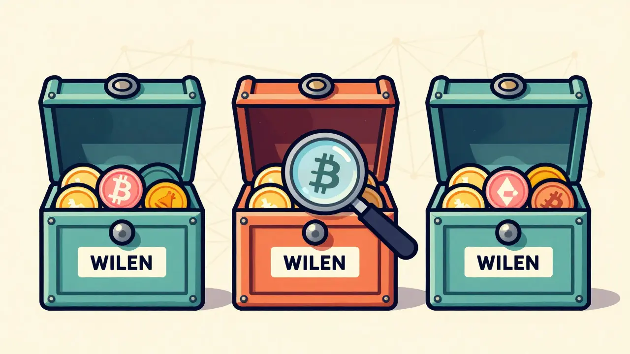 Three separate wallets showing distinct crypto cost basis