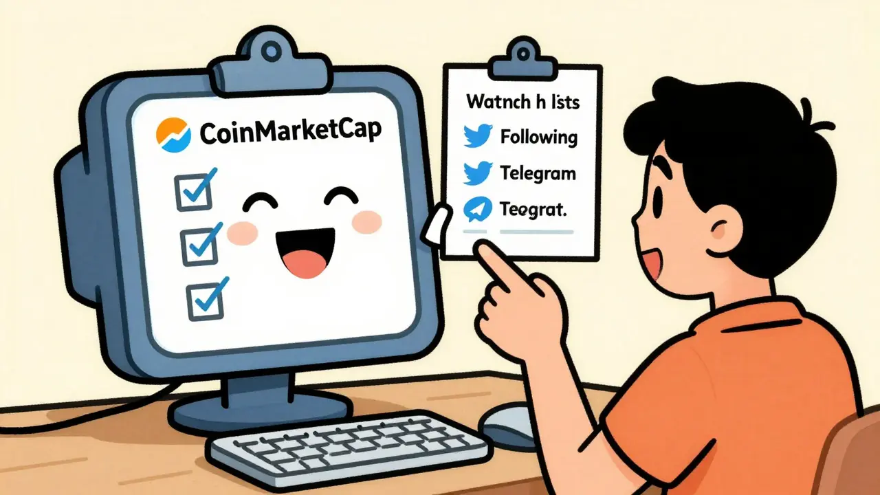 Vintage cartoon character checking social media tasks on a screen