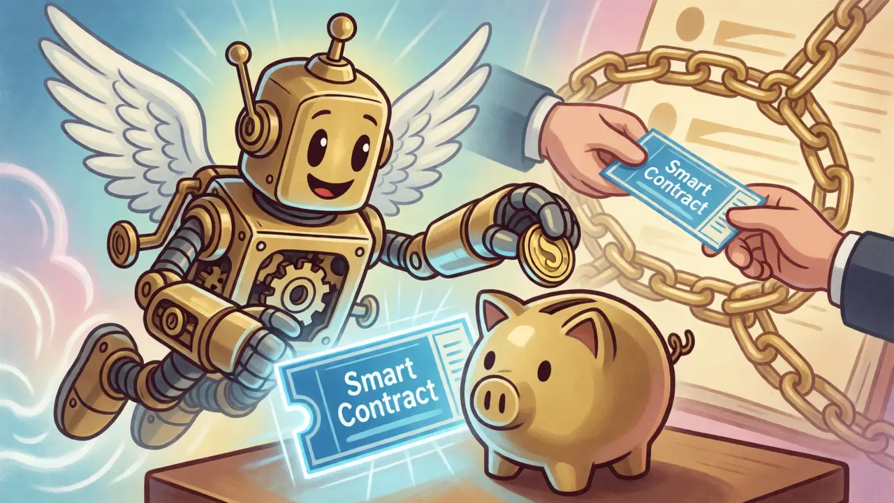 Robotic smart contract ensuring royalties for event organizers
